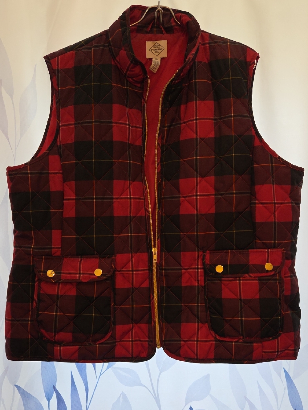 St. John’s Bay Red Quilted Vest